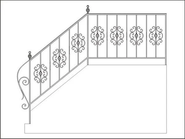 Кованые перила ПК-12